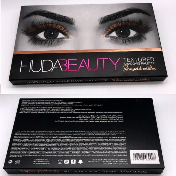 BRAND NEW IN BOX: Huda Beauty Rose Gold Textured Shadows Palette - Picture 4 of 4